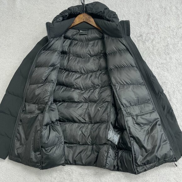 NWOT 32 Degrees Women's L Puffer Jacket Polyester Hooded Black Full Zip - Picture 4 of 11